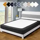 Premium Bed Box Spring Cover, Queen/Split Queen Size, Update Bed Skirt, Mattress
