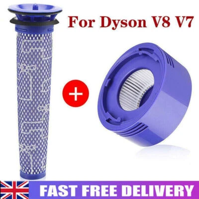 1/2PC For Dyson V8 V7 Animal Absolute Cordless Vacuum Pre & Post HEPA Filter Kit