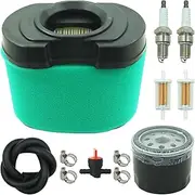 792105 Air Filter with 492932 Oil Filter Kit Compatible with Briggs & Stratton 407777 40G777 40H777 V-Twin 16 HP-27 HP Lawn Mower Engine