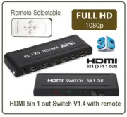 New 5 In1 Out HDMI Splitter 1080p V1.4 HDMI Switcher+ Remote Foxtel PS4 Works