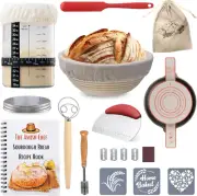 Complete Sourdough Bread Starter Kit, Glass Sourdough Starter Jar Kit & Tons of
