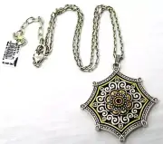 Brighton DYNASTY STELLA NWT $148 Purple Crystal Silver Gold Reversible Necklace