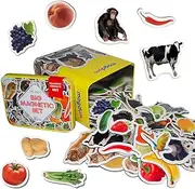 Children's Magnets, Farm Animals, Zoo, Fruit, Vegetable Photo - 85 Large Fridge Magnets for Toddlers - Children's Magnets - Magnets for Magnetic Board Magnets Fridge - Animals - Children's Gifts