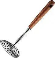 Frediuo Potato Masher and Ricer, Infants Food Press Tool, Hand Press Masher Wooden Nonstick,