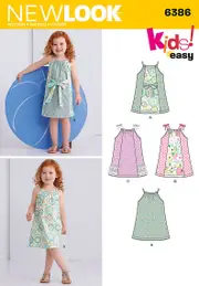 New Look Sewing Pattern 6386 N6386 Toddlers' Easy Pillowcase Dress