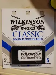 Wilkinson Sword Classic Double Edge Blades Stainless Steel Smooth 5ct Pack of 3