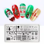 Elk Santa Claus Christmas DIY Manicure Nail Art Stamping Image Plate L057