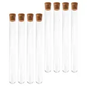 8 Pcs Glass Test Tube Chemistry Experiment Equipment Laboratory Tubes