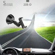208D Clamping Car Phone Holder Dashboard Windscreen Mount for iPhone Galaxy S21