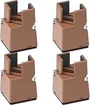 Adjustable Bed Risers 4 Pack,BRUIQIM Bed Lifts Risers Furniture Riser with Screw Clamp,2 Inch Height Heavy Duty Tables Couch Risers, fit Square/Round Furniture Leg Diameter 0.8–1.6'',Supports 5000 lbs