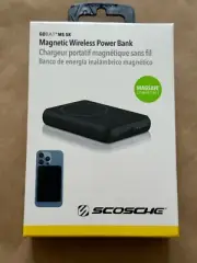 NEW SCOSCHE MAGNETIC WIRELESS POWER BANK MAGSAFE FOR iPHONE COLOR BLACK FAST SHP