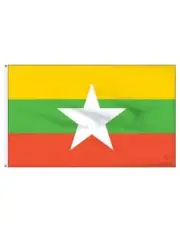 Myanmar (Burma) 3' x 5' Indoor Polyester Flag
