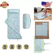 Cozy 55" x 27" Kids Nap Mat with Reusable Pillow - Ideal for Preschoolers
