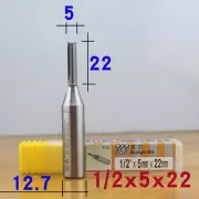 5.0mm Diameter Carbide Insert Straight Router Bit - 1/2" Shank