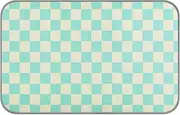 Amooorous Yellow-Green Checkerboard Summer Cooling cat Bed for Summer Self Cooling Blanket for Cats for Cat's Cozy Sleeping Cordless Camas frias para Perros M