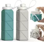 Collapsible Water Bottle BPA Free Silicone Portable Reusable Foldable 610ml 2pk