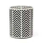 Handmade Bone Inlay Stool And Bedside Table End Table Side Table