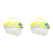 2x Dudley's World Of Pets Portable On The Go Fish/Critter Tank Medium Assorted