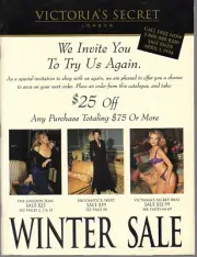 Victoria's Secret Catalog Winter Sale '94 - STEPHANIE SEYMOUR...everywhere