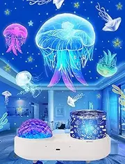 Ocean Wave Projector, Projector Night Light for Kids Bedroom, Ceiling, 10 Color Ocean Waves + 21 Films, Night Light Projector with Timer 360° Rotation for Girls, Birthday, Christmas, Gifts, Room Decor