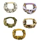 Women Makeup Hairbands Elastic Leopard Plush Headband Face Wash Hair Decoration