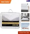 Mattress Topper Underlay 1200GSM 7-Zone Deluxe Breathable Gusset Design Even ...