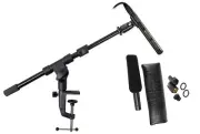 Audio Technica AT875R Short Shotgun Condenser Microphone w/ Boom Arm