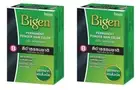 2 x Bigen Permanent Powder Hair Dye Color No Ammonia Unisex 6g. #B Natural Black