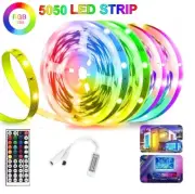 4X 5050 RGB LED Strip Lights Wifi Smart With 44Key Remote Control Power Supply