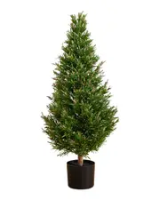 Nearly Natural 3ft Indoor/Outdoor UV-Resistant Artificial Rosemary Cone Topiary Tree