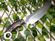 CUSTOM COMBAT SURVIVAL FIGHTER CAMPING KARAMBIT BOWIE KNIFE MICARTA GRIP