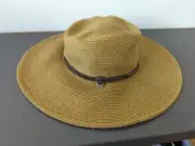 Nine West Floppy Wide Brim Sun Hat Packable NWT tweed Straw Look K7