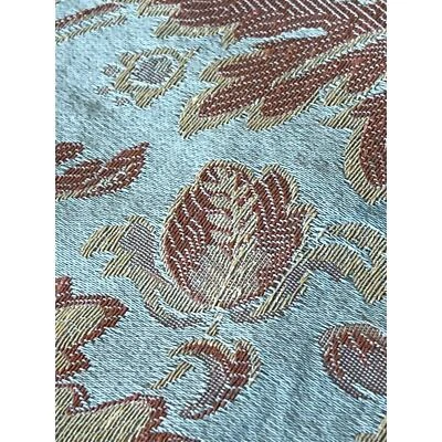 Vintage Satin Brocade Upholstery Drapery Fabric Hollywood Regency Jacquard BTY
