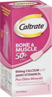 Caltrate Bone Muscle Health Calcium, Magnesium Vitamin D3 50 plus years 100 tab