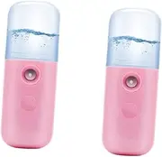MERRYHAPY 2pcs Ultrasonic Face Scrubber Sprayer Portable Nano Device Face Mask Spray Rechargeable