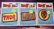 Vintage Marvel Super-Hero Patches NOS Spider-Man Hulk Thor