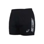 ASICS 女排球短褲-台灣製 三分褲 運動 針織 慢跑 吸濕排汗 反光 亞瑟士 K32046-90 黑銀