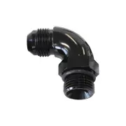 Orb To Male An Full Flow Adapters Black 90 Degree ORB to AN -16 to -16