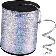 PEPLAYTAL 1 Roll Metallic Curling Ribbon for Party Decorations Holographic Balloon Ribbons for DIY Crafts Present Wrapping Christmas and Floral Arrangements Long