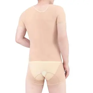 男士睡衣男透明連體衣超薄塑身衣收腹束腰一片式性感短袖絲滑修身
