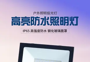 110v LED投光燈 路燈100W 200W戶外防水射燈 室外照明燈 泛光燈 廣告投射燈 戶外燈