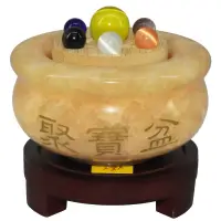 在飛比找蝦皮商城優惠-【吉祥開運坊】七星聚寶盆【聚財聖品 貓眼石七星陣 黃玉石聚寶