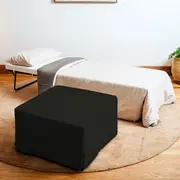 Foldlux Folding Guest Bed Ottoman Sofa w Slip Cover - Milano Black