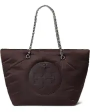 Tory Burch Ella Chain Tote Bag Brown OS