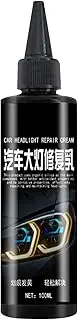 Headlight Polish, 100ml Renew Yellowed Headlights Cleaner, Polishing Lens Restorer Yellowing Removal Auto Cleaning for Trucks, Taillight & Automotive