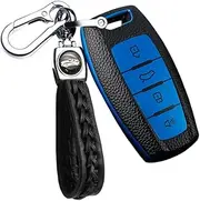 ontto 4 buttons Car Key Fob Cover Keyring fit for Great Wall Haval Hover H1 H4 H6 H7 H9 F5 F7 H2S GMW Coupe Key Case TPU Smart key Shell Holder bag keychain protector accessories Blue