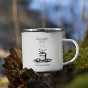 "Compost Reincarnation" Enamel Mug Gardening Composting Soil Rebirth Plants
