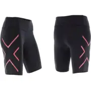 2XU Mid Rise Compression Shorts Womens - NEW IN BOX - W3027b RRP $119.95