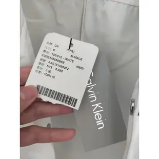 全新 正品專櫃購買 ck Calvin Klein 原價台幣6,990 掛牌沒拆 衣服 男襯衫 金屬鈕扣