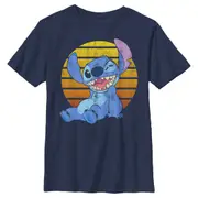 Stitch Experiment 626 Retro Sunset Smile T-Shirt